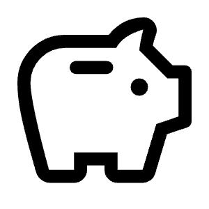 Savings Icon from Rounded Line - Material Symbols Set