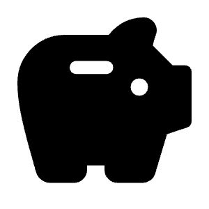 Savings Fill Icon from Rounded Fill - Material Symbols Set
