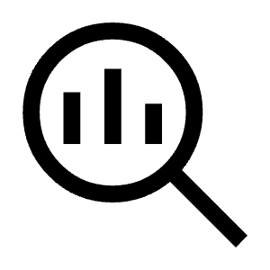 Search Insights Icon from Outlined Line - Material Symbols Set