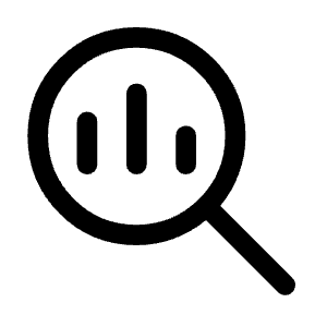 Search Insights Icon from Rounded Line - Material Symbols Set