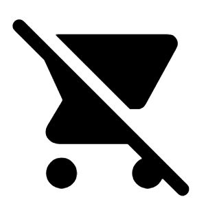 Shopping Cart Off Fill Icon from Rounded Fill - Material Symbols Set