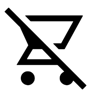 Shopping Cart Off Icon from Sharp Line - Material Symbols Set