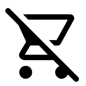 Shopping Cart Off Icon from Rounded Line - Material Symbols Set