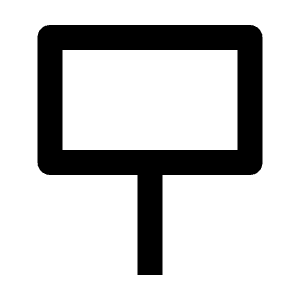 Sign Icon from Outlined Line - Material Pro Free Set