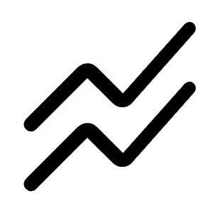 Stacked Line Chart Fill Icon from Rounded Fill - Material Symbols Set