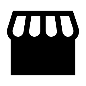 Storefront Fill Icon from Sharp Fill - Material Symbols Set