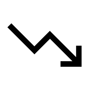 Trending Down Fill Icon from Outlined Fill - Material Symbols Set