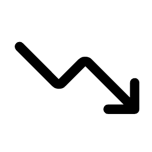 Trending Down Icon from Rounded Line - Material Symbols Set