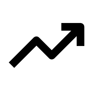 Trending Up Icon from Outlined Line - Streamline Material Free Set