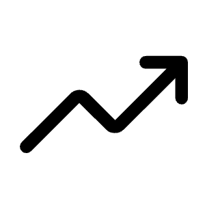 Trending Up Icon from Rounded Line - Material Symbols Set