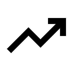 Trending Up Fill Icon from Sharp Fill - Material Pro Free Set