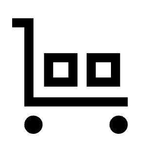 Trolley Icon from Sharp Line - Material Symbols Set