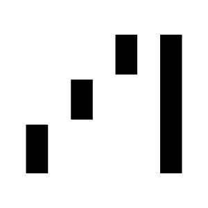 Waterfall Chart Icon from Sharp Line - Material Symbols Set
