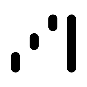 Waterfall Chart Icon from Rounded Line - Material Symbols Set