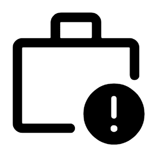 Work Alert Icon from Rounded Line - Material Symbols Set