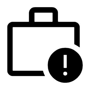 Work Alert Icon from Outlined Line - Material Symbols Set