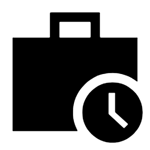 Work History Fill Icon from Sharp Fill - Material Symbols Set