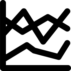 Analytics Graph Lines 2 Icon from Ultimate Bold - Free Set