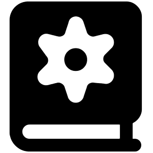 Book Cog 2 Icon from Ultimate Bold - Free Set