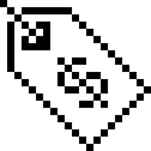 Business Product Price Tag Icon from Pixel - Free Set