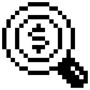 Business Products Cash Search Icon from Pixel - Free Set