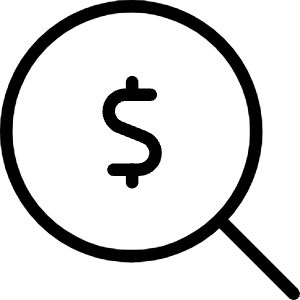 Cash Search Icon from Ultimate Light - Free Set