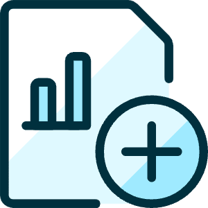 Data File Bars Add Icon from Ultimate Duotone - Free Set