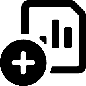 Data File Bars Add Icon from Ultimate Bold - Free Set