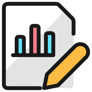 Data File Bars Edit Icon from Ultimate Colors - Free Set