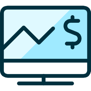 Monitor Graph Line Icon from Ultimate Duotone - Free Set