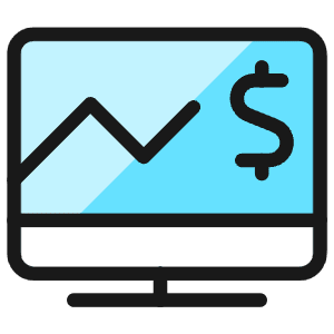 Monitor Graph Line Icon from Ultimate Colors - Free Set