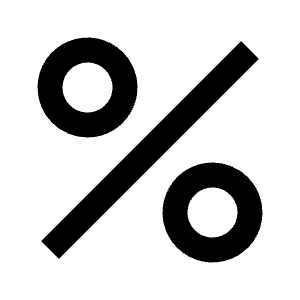 Percentage Icon from Nova Line - Free Set