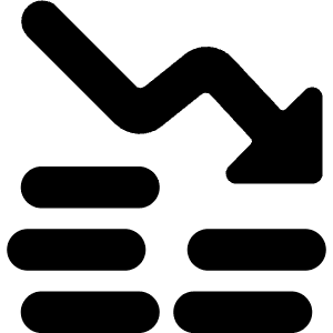Performance Money Decrease Icon from Ultimate Bold - Free Set