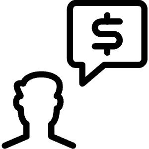 Profile Man Cash Message Icon from Ultimate Light - Free Set