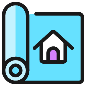 Project Blueprint Home Icon from Ultimate Colors - Free Set