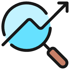 Seo Search Graph Icon from Ultimate Colors - Free Set