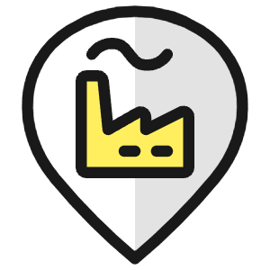 Style Three Pin Factory Icon from Ultimate Colors - Free Set