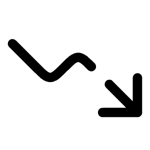 Course Down Icon from Solar Broken Set