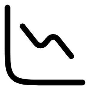 Diagram Down Icon from Solar Bold Set