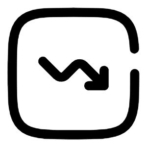 Graph Down Icon from Solar Broken Set