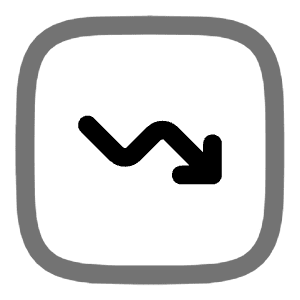 Graph Down Icon from Solar Line Duotone Set