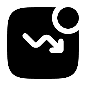 Graph Down New Icon from Solar Bold Set