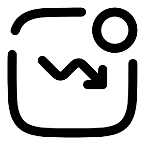 Graph Down New Icon from Solar Broken Set