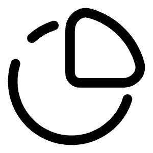 Pie Chart Icon from Solar Broken Set