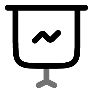 Presentation Graph Icon from Solar Line Duotone Set
