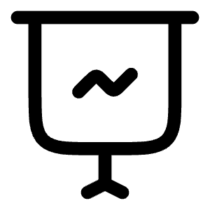Presentation Graph Icon from Solar Linear Set