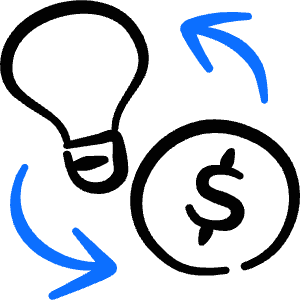 Advertising Money Idea Icon from Freehand Duotone - Free Set