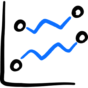Analytics Board Graph Line Icon from Freehand Duotone - Free Set