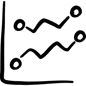 Analytics Board Graph Line Icon from Freehand Line - Free Set