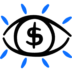 Business Cash Eye Icon from Freehand Duotone - Free Set